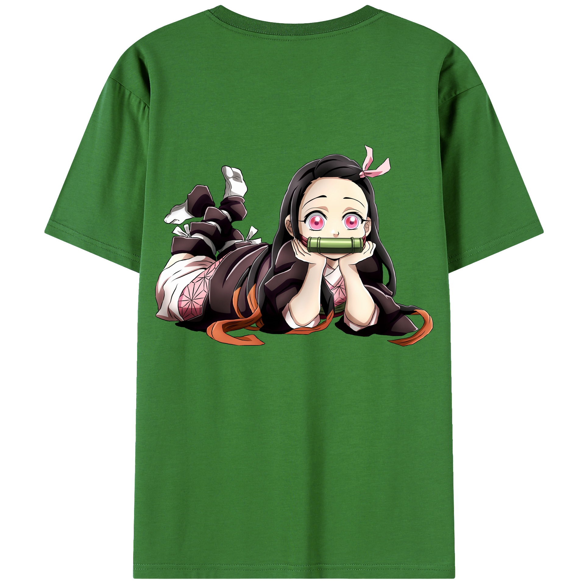 （画像用） 鬼滅の刃（きめつのやいば）竈門 禰󠄀豆子／かまど ねずこ Kamado Nezuko レディース半袖Tシャツ(バックプリント)